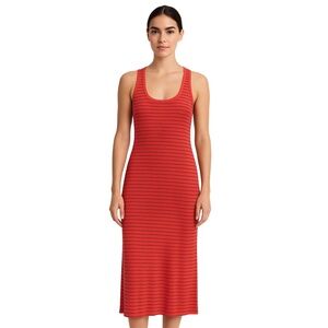 SUNDRY Red Black Striped Casual Relaxed Sleeveless Tank Dress Womens 1 Small